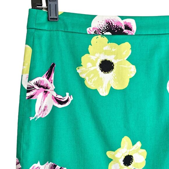 J.Crew The Pencil Skirt in Green Floral Size 0 - Picture 3 of 10